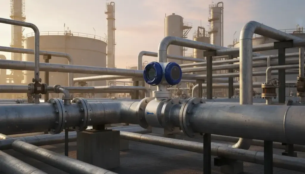 Instalación de un medidor para agua residual en una fabrica