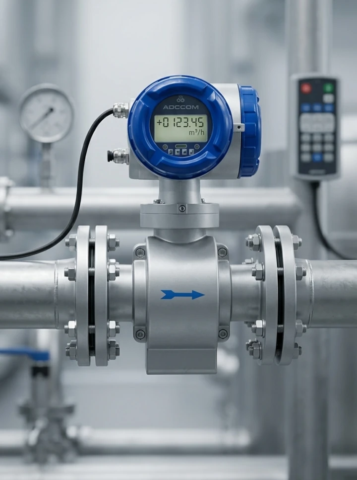 Instalación de medidor electromagnético en sistema industrial de agua